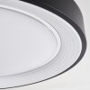 Melupre Plafondlamp LED Zwart, 1-licht, Afstandsbediening, Kleurwisselaar