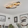 Canhestros Plafondlamp LED Bruin, houtlook, Zwart, 1-licht