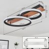 Canhestros Plafondlamp LED houtlook, Zwart, 1-licht