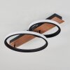 Canhestros Plafondlamp LED houtlook, Zwart, 1-licht
