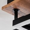 Walschbronn Plafondlamp LED Bruin, houtlook, Zwart, 1-licht