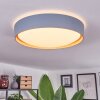 Louea Plafondlamp LED Bruin, Grijs, houtlook, 1-licht