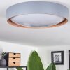 Louea Plafondlamp LED Bruin, Grijs, houtlook, 1-licht