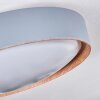Louea Plafondlamp LED Bruin, Grijs, houtlook, 1-licht