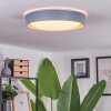 Louea Plafondlamp LED Bruin, Grijs, houtlook, 1-licht