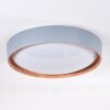 Louea Plafondlamp LED Bruin, Grijs, houtlook, 1-licht