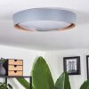 Louea Plafondlamp LED Bruin, Grijs, houtlook, 1-licht