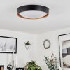 Louea Plafondlamp LED Bruin, houtlook, Zwart, 1-licht