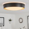 Louea Plafondlamp LED Bruin, houtlook, Zwart, 1-licht