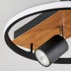 Boim Plafondlamp LED houtlook, Zwart, 3-lichts