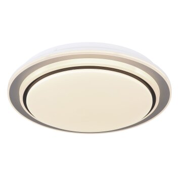 Globo FOPPA Plafondlamp LED Wit, 2-lichts, Afstandsbediening, Kleurwisselaar