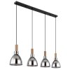 Globo MATTEA Hanger Zwart, 4-lichts