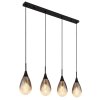 Globo KRYS Hanger Zwart, 4-lichts