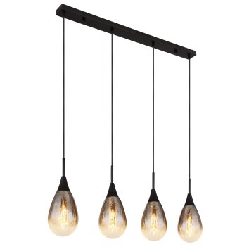 Globo KRYS Hanger Zwart, 4-lichts