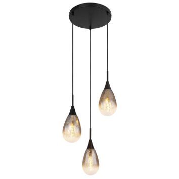 Globo KRYS Hanger Zwart, 3-lichts