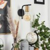 Tourey Muurlamp Messing, Zwart, 1-licht