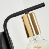 Tourey Muurlamp Messing, Zwart, 1-licht