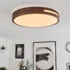 Tikkala Plafondlamp LED Hout donker, Wit, 1-licht