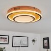 Phnhealu Plafondlamp LED Bruin, houtlook, 1-licht