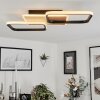 Tiutiella Plafondlamp LED Bruin, houtlook, Zwart, 1-licht