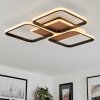 Tiutiella Plafondlamp LED Bruin, houtlook, Zwart, 1-licht