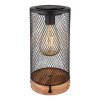 Globo SOLAR Tafellamp Natuurlijke kleuren, Zwart, 1-licht