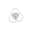 Reality Circle Plafondlamp LED houtlook, Zwart, 1-licht, Afstandsbediening