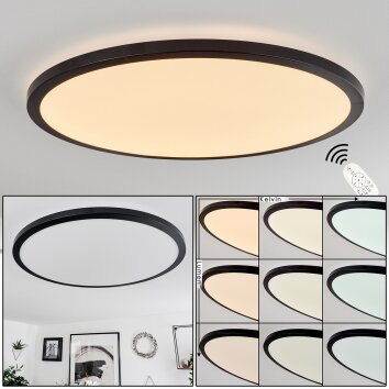Tamesch Plafondpaneel LED Zwart, 1-licht, Afstandsbediening
