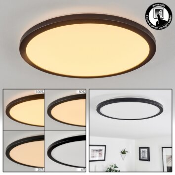 Tamesch Plafondpaneel LED Zwart, 1-licht