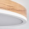 Salmi Plafondlamp LED Bruin, houtlook, Wit, 1-licht