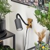 Javel Klemlamp Bruin, houtlook, Zwart, 1-licht