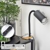 Javel Klemlamp Bruin, houtlook, Zwart, 1-licht