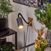 Javel Klemlamp Bruin, houtlook, Zwart, 1-licht