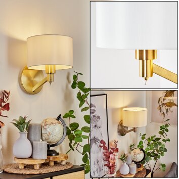 Manhenha Muurlamp Messing, 1-licht