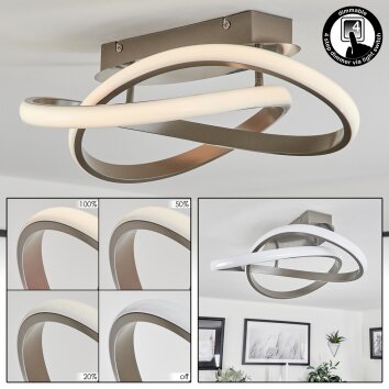 Cochato Plafondlamp LED Nikkel mat, 1-licht