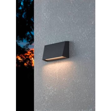Eglo SPONGANO Buiten muurverlichting LED Zwart, 1-licht