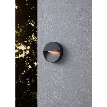 Eglo MARUGGIO Buiten muurverlichting LED Zwart, 1-licht