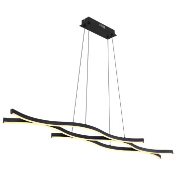 Globo GERONIMO Hanger LED houtlook, Zwart, 1-licht