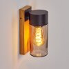 Tabary Buiten muurverlichting Bruin, houtlook, Zwart, 1-licht