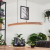 Salmi Hanglamp LED Bruin, houtlook, Zwart, 1-licht