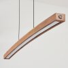 Salmi Hanglamp LED Bruin, houtlook, Zwart, 1-licht