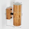 Tenvik Buiten muurverlichting Bruin, houtlook, Zwart, 2-lichts