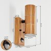 Tenvik Buiten muurverlichting Bruin, houtlook, Zwart, 2-lichts, Bewegingsmelder