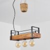 Bougey Hanglamp Natuurlijke kleuren, Zwart, 3-lichts