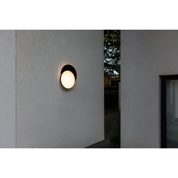 Lutec Goleta Buiten muurverlichting LED Zwart, 1-licht