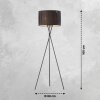 SCHÖNER WOHNEN-Kollektion Crease Staande lamp Zwart, 3-lichts