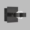 SCHÖNER WOHNEN-Kollektion Lense Muurlamp LED Zwart, 1-licht