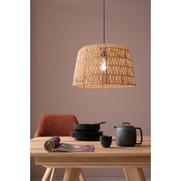 SCHÖNER WOHNEN-Kollektion Macra Hanglamp Natuurlijke kleuren, Zwart, 1-licht