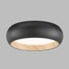 SCHÖNER WOHNEN-Kollektion Wood Plafondlamp LED houtlook, Zwart, 1-licht