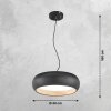 SCHÖNER WOHNEN-Kollektion Wood Hanglamp LED houtlook, Zwart, 1-licht